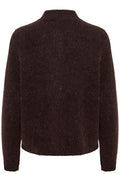 AlphaGZ Short Cardigan - Deep Brown Melange