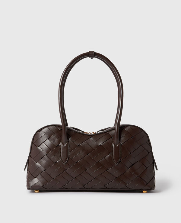 Ryder Woven Shoulder Bag - Chocolate Brown