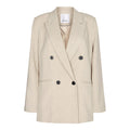 Linen Oversize Blazer - Bone