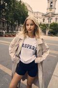 W. Varsity Tee - Vit/Marinblå
