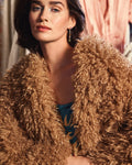 Faux Fur Jacket - Camel