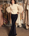 Faux Fur Turtleneck - Off White
