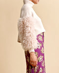 Faux Fur Turtleneck - Off White