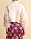 Faux Fur Turtleneck - Off White