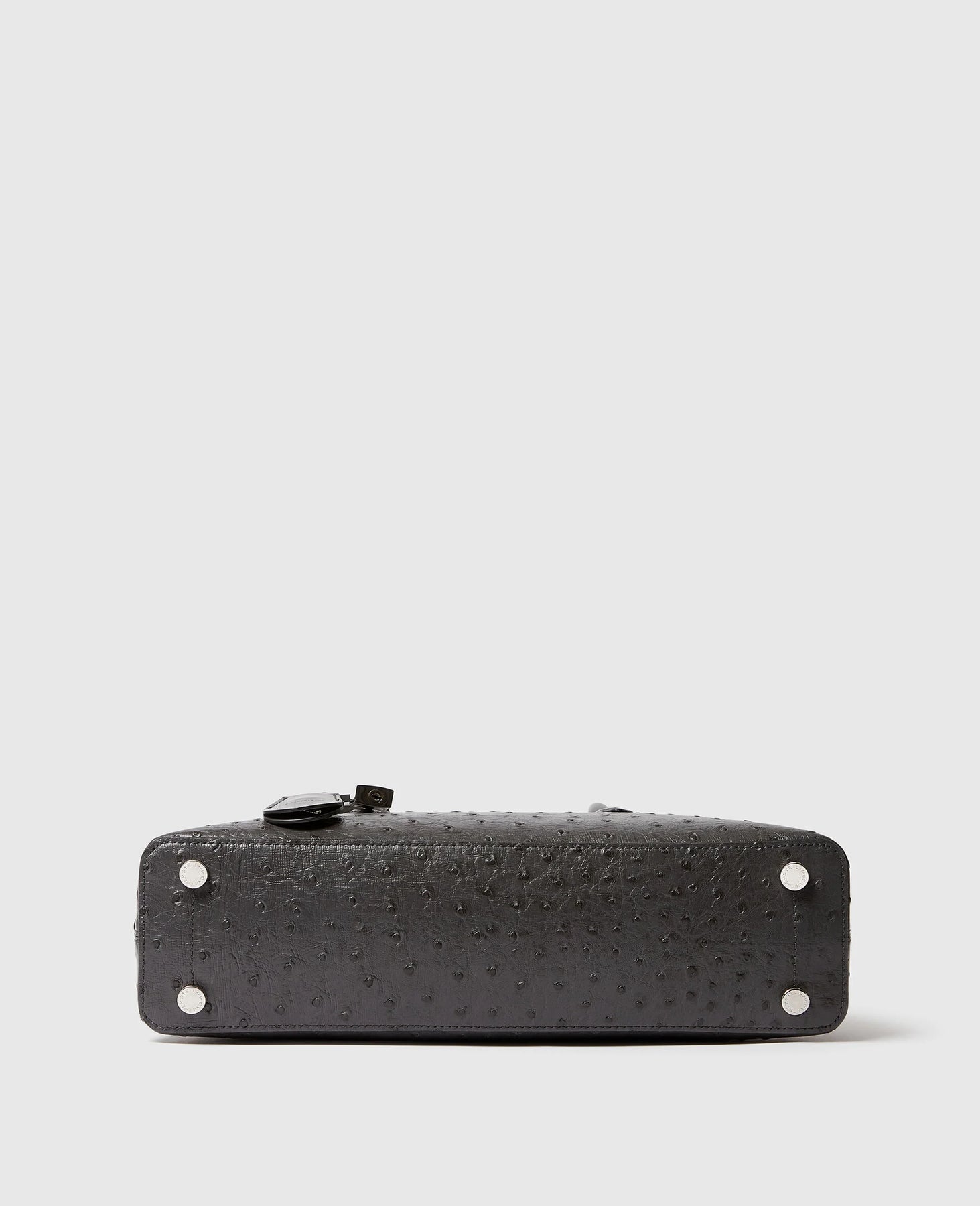 Ryder Ostrich Shoulder Bag - Slate