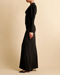 Glitter Jersey Gown - Black