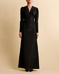 Glitter Jersey Gown - Black