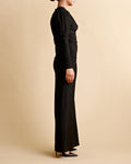 Glitter Jersey Gown - Black