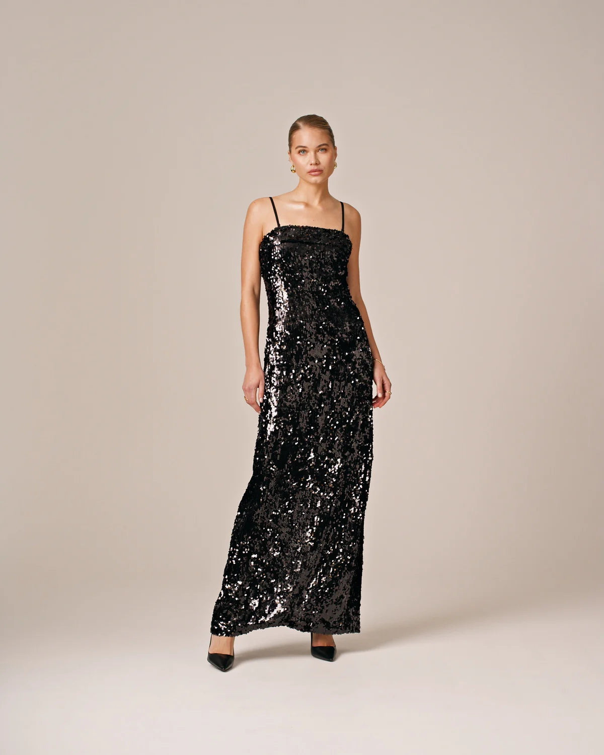 byTiMo Sequins Strap Dress - Svart