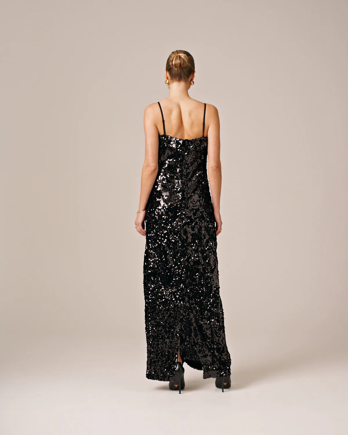 byTiMo Sequins Strap Dress - Svart