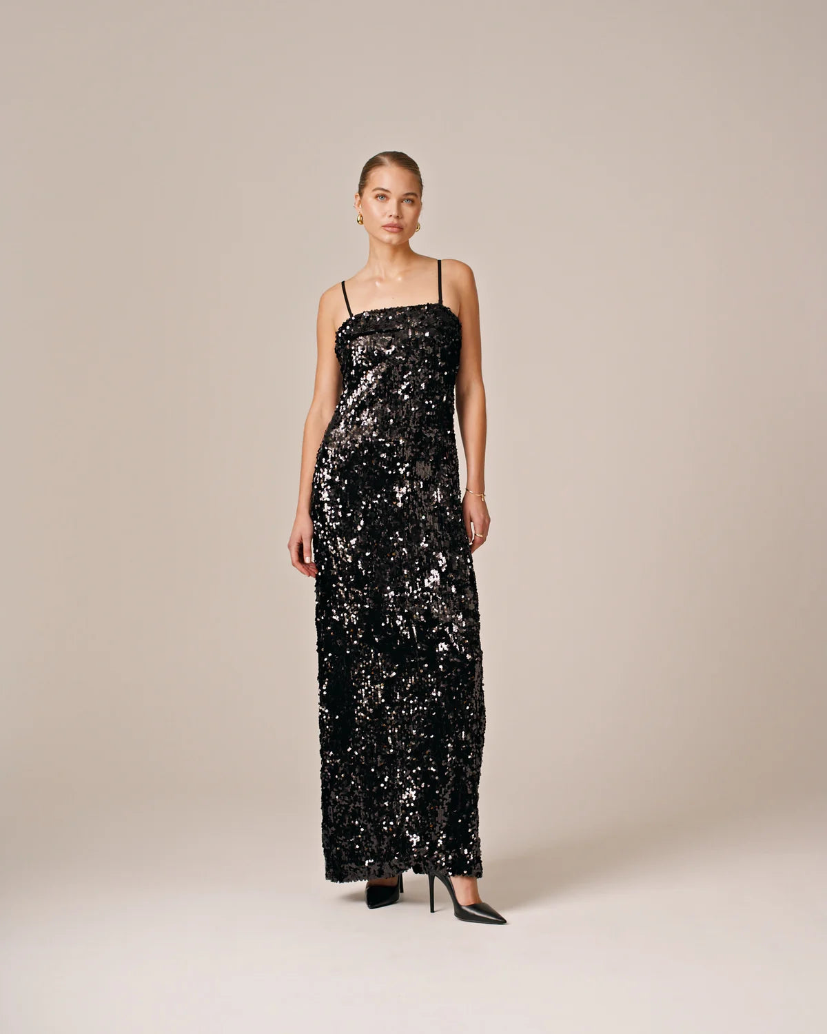 byTiMo Sequins Strap Dress - Svart