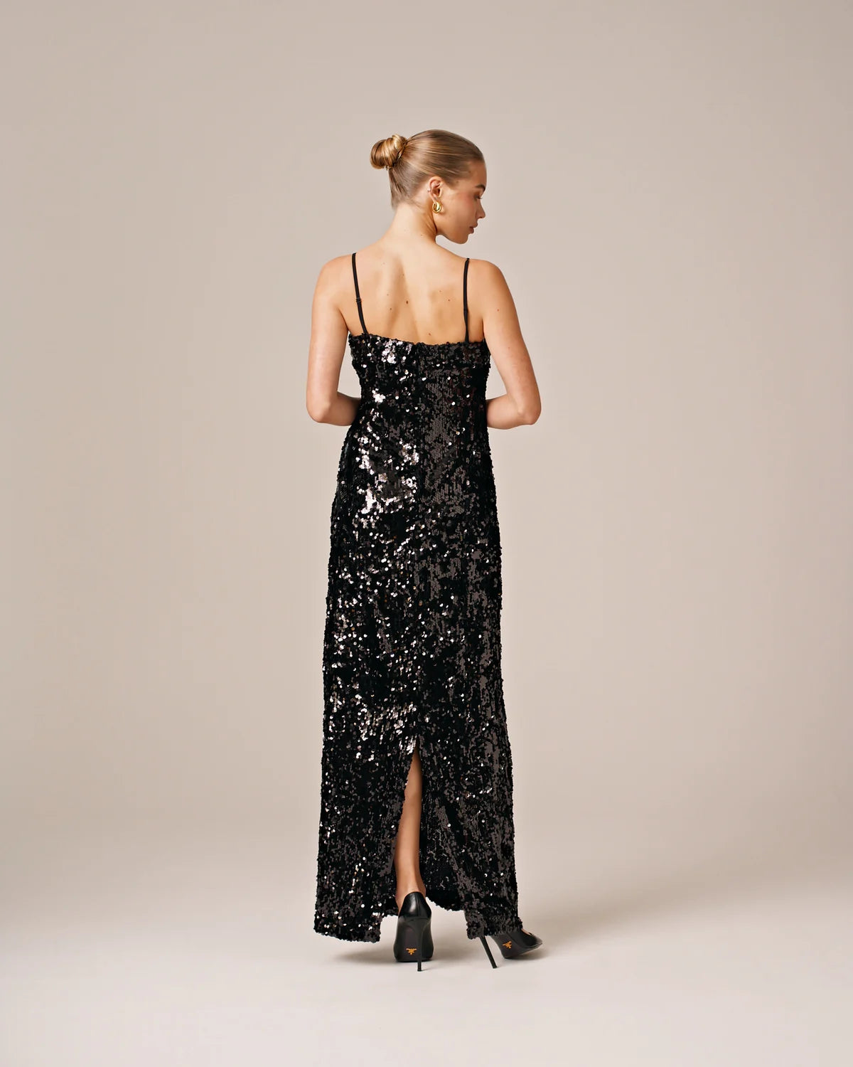 byTiMo Sequins Strap Dress - Svart