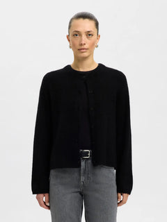 Lulu New Ls Knit Cardigan - Black