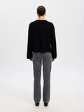 Selected Femme Lulu New Ls Knit Cardigan - Svart