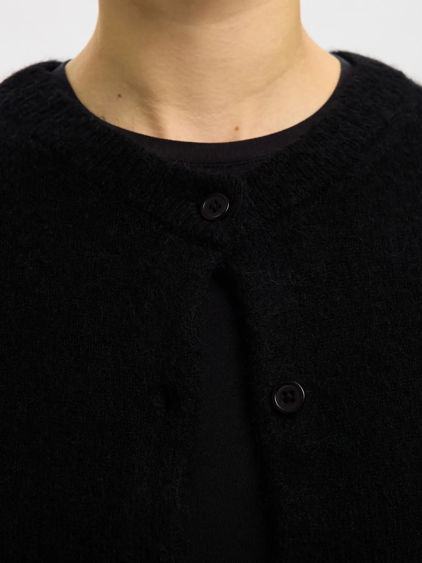 Selected Femme Lulu New Ls Knit Cardigan - Svart