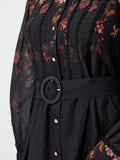 Yasromantica Ls Long Dress - Show - Black Romantica Aop