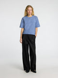Selected Femme Maline-Liliana 2/4 Knit O-Neck - Cornflower Blue Melange