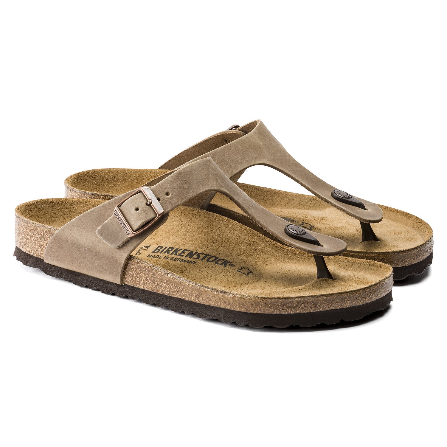 Birkenstock Gizeh Oiled Leather Regular - Tobacco Brown
