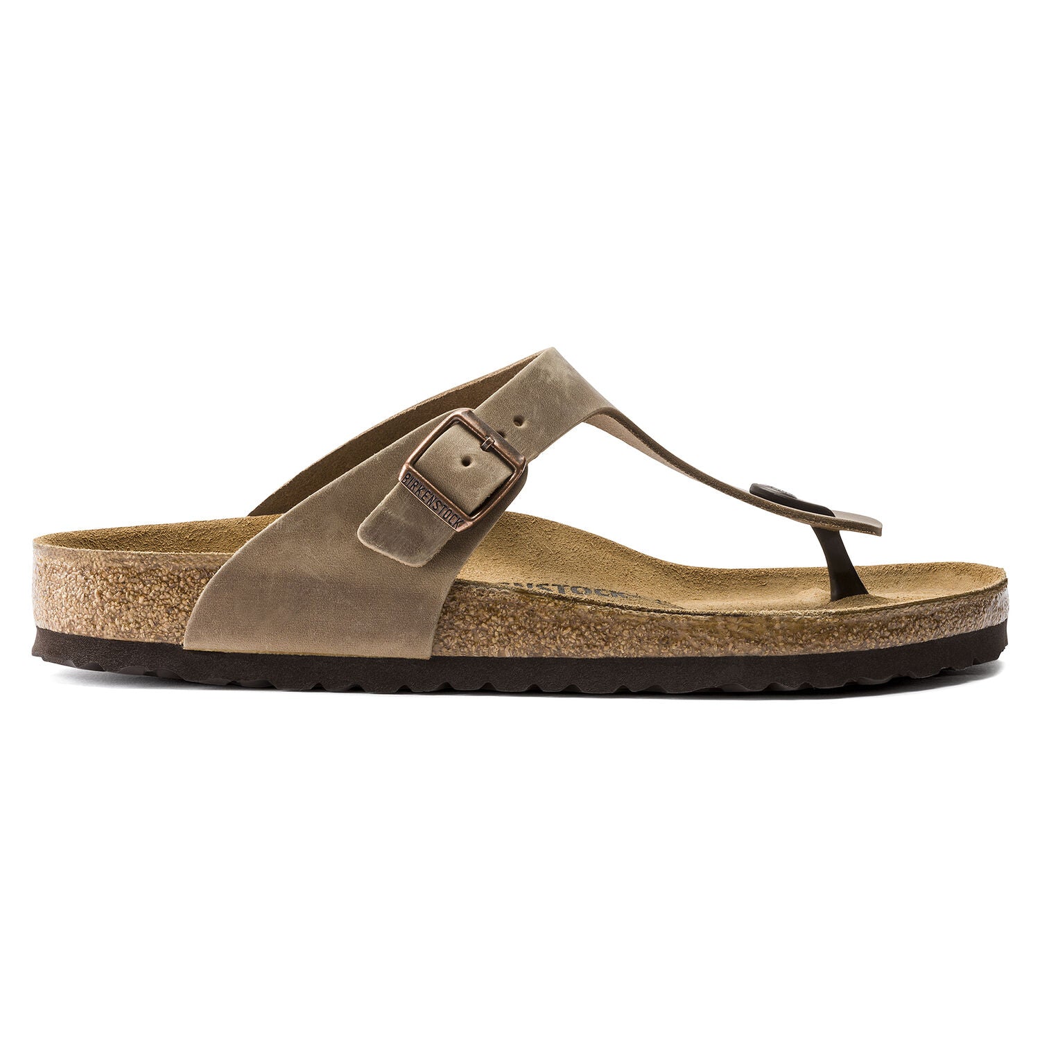 Birkenstock Gizeh Oiled Leather Regular - Tobacco Brown