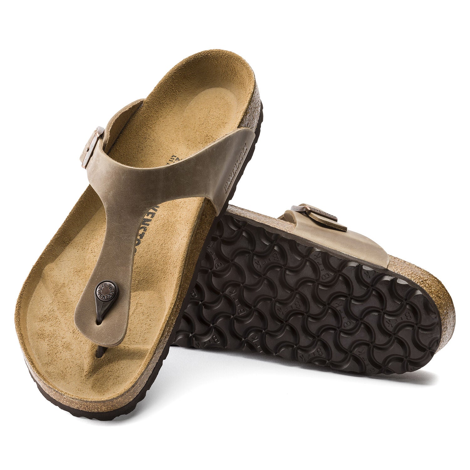 Birkenstock Gizeh Oiled Leather Regular - Tobacco Brown