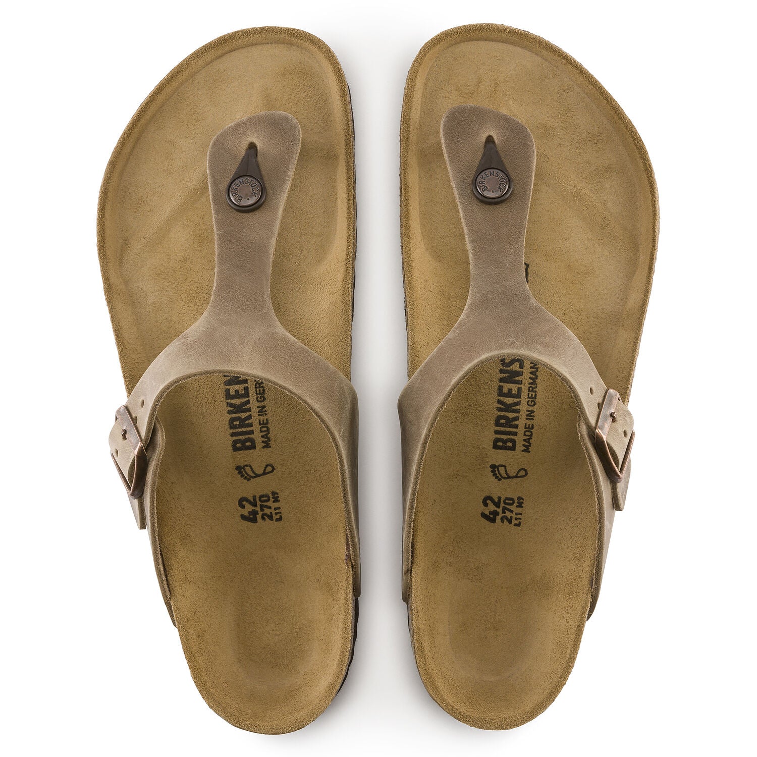 Birkenstock Gizeh Oiled Leather Regular - Tobacco Brown