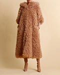 Faux Fur Coat - Camel