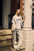 W. Varsity Tee - Vit/Marinblå