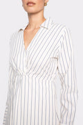 Livia Dress - Cream Stripe