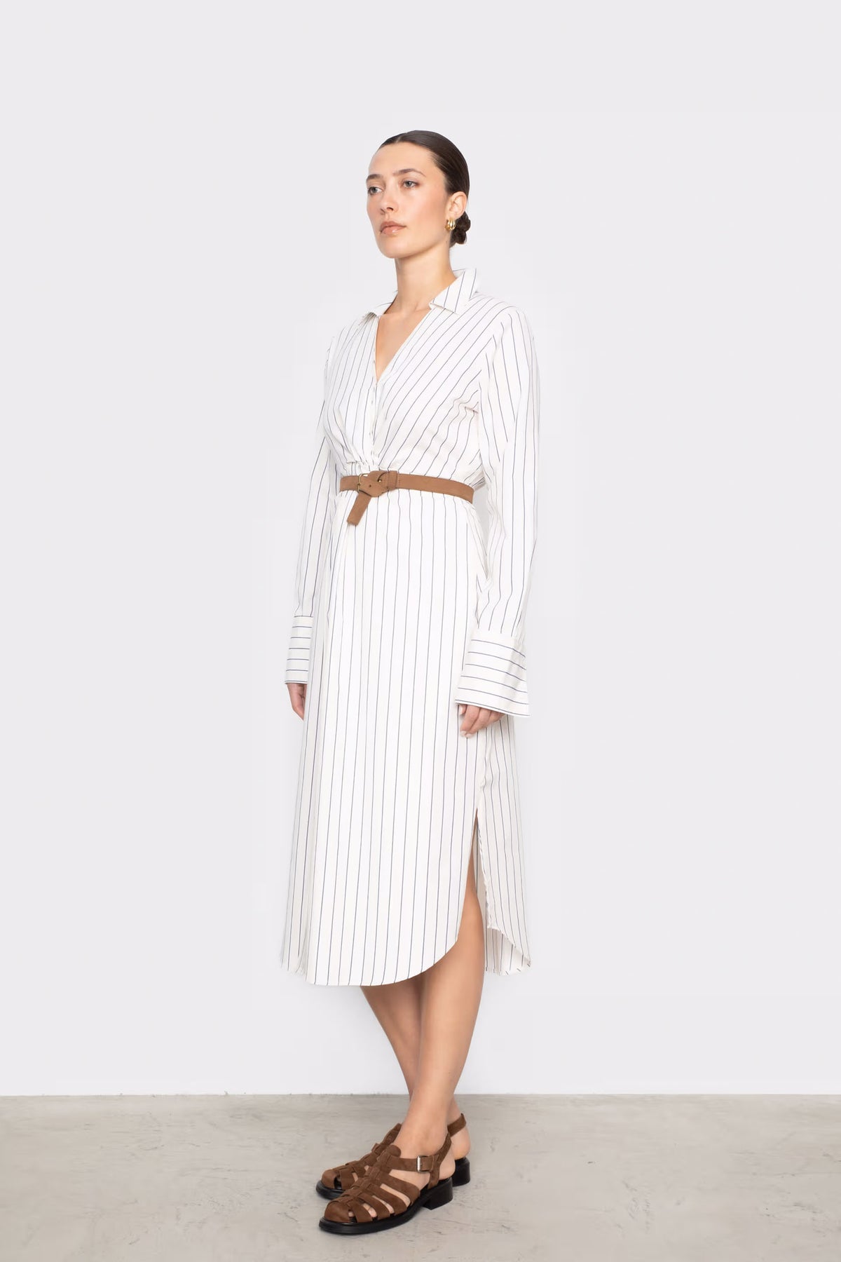 Livia Dress - Cream Stripe