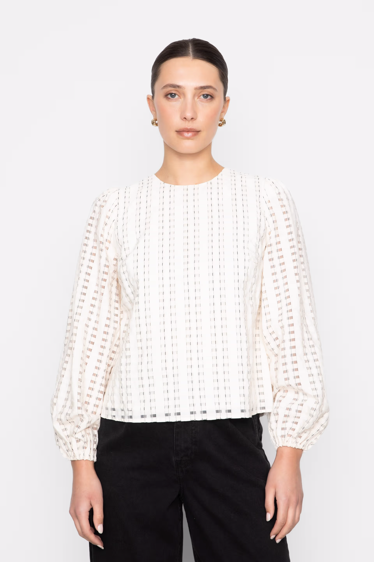 Rina Blus - Cream Check
