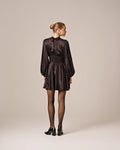 Jacquard Mini Dress - Black