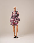 Jacquard Mini Dress - Flower Pink