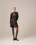 Jacquard Mini Dress - Black
