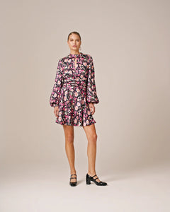 Jacquard Mini Dress - Flower Pink
