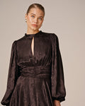 Jacquard Mini Dress - Black