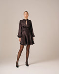 Jacquard Mini Dress - Black