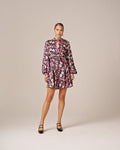 Jacquard Mini Dress - Flower Pink