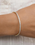 Sunny - Tennisarmband Kristall Rostfritt Stål - Guld