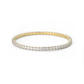 Sunny - Tennisarmband Kristall Rostfritt Stål - Guld