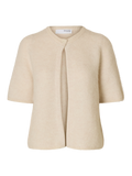 Sia Ras 2/4 Rib Knit Kofta Noos - Birch Melange