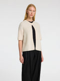 Sia Ras 2/4 Rib Knit Kofta Noos - Birch Melange
