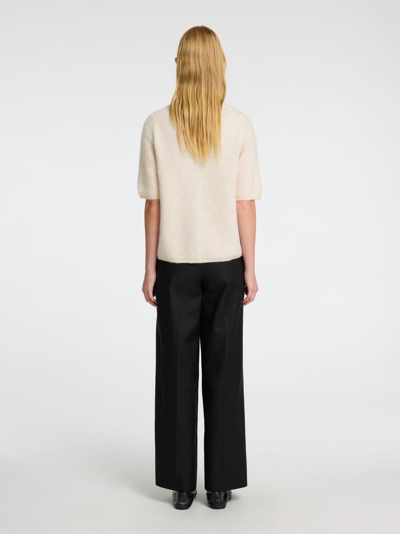 Sia Ras 2/4 Rib Knit Kofta Noos - Birch Melange