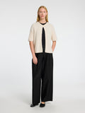 Sia Ras 2/4 Rib Knit Kofta Noos - Birch Melange
