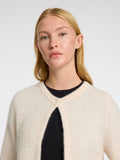 Sia Ras 2/4 Rib Knit Kofta Noos - Birch Melange
