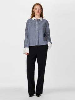 Yasstria Ls Shirt S - Star White Blue Stripes