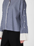 Yasstria Ls Shirt S - Star White Blue Stripes