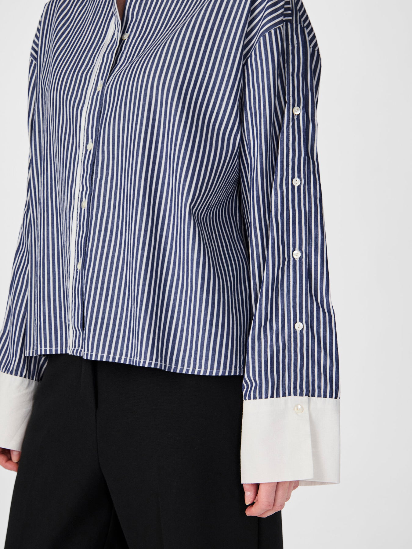 Yasstria Ls Shirt S - Star White Blue Stripes