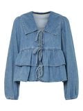 Yascelinde LS Topp - Ljusblå denim