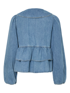 Yascelinde Ls Top - Light Blue Denim