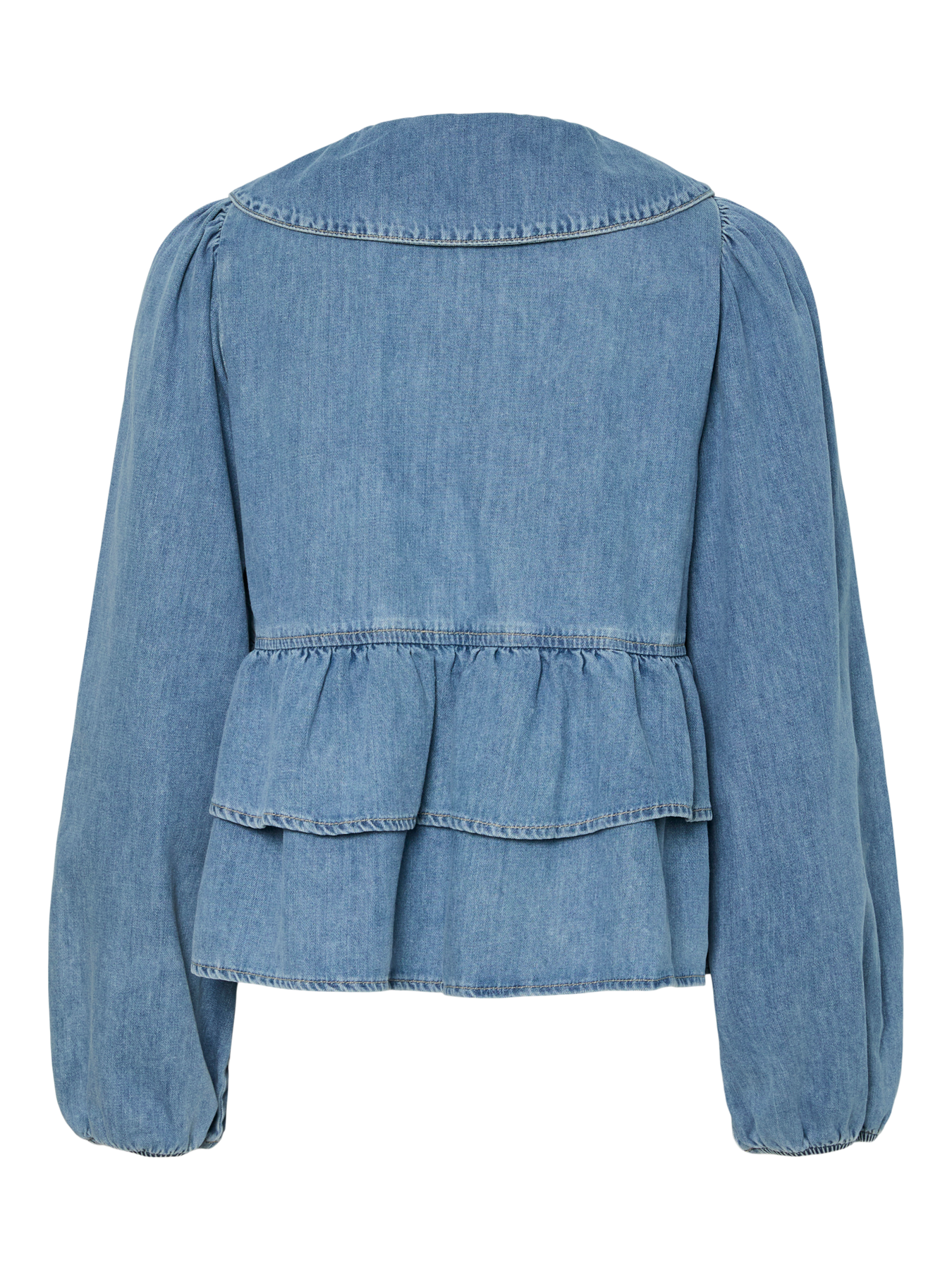 Yascelinde LS Topp - Ljusblå denim